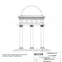 Capability Brown Celebration Garden drawings designed by Butler Landscapes.
