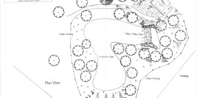 Capability Brown Celebration Garden drawings designed by Butler Landscapes.