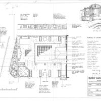 Courtyard Garden drawing designed by Butler Landscapes.